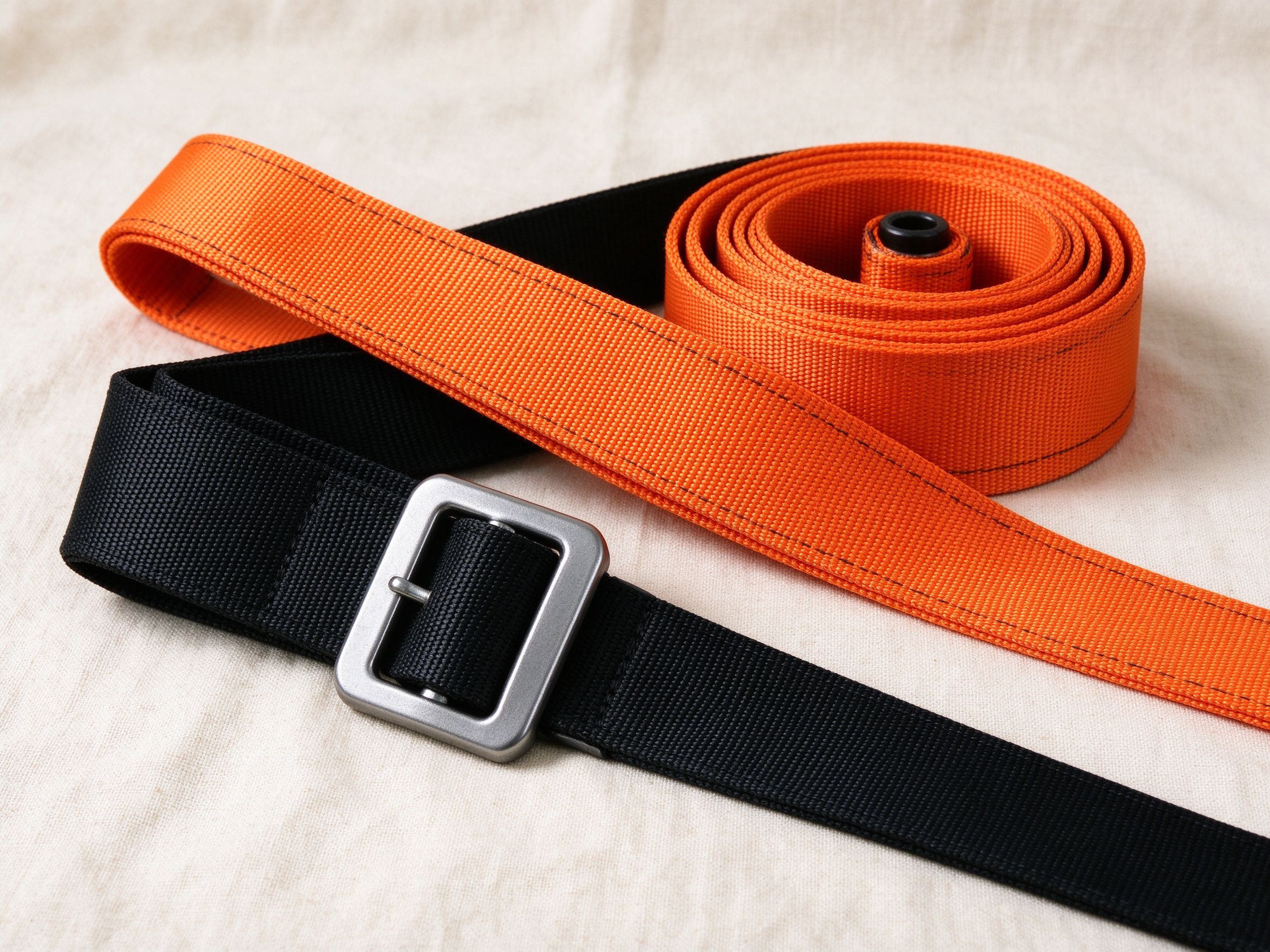Elastic webbing and heavy duty webbing for waistbands